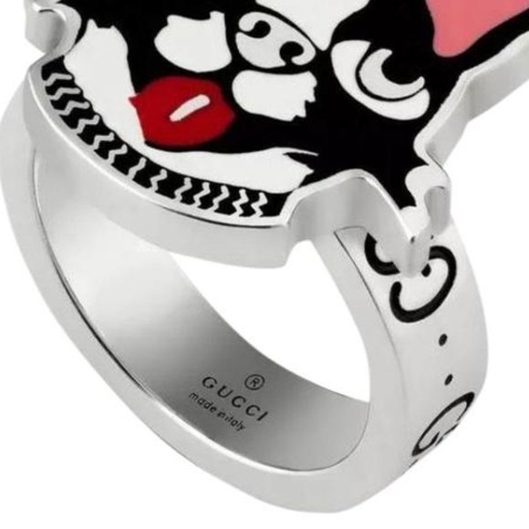 π₯³π HOST PICK ππ₯³ Gucci Bosco Dog πΆ Ring in Silver - Picture 5 of 7